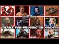 Teams for All Levels of Proving Grounds pending Queen Amidala in SWGOH