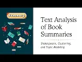 16 Text Analysis of Book Summaries Machine Learning Project Ideas
