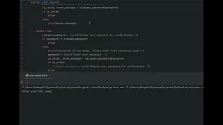 Python User Registration Midterm lab2