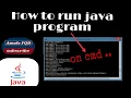 How to run compile java program on command prompt