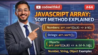 JavaScript Array Sort Method Explained Numbers Strings Objects Part 44