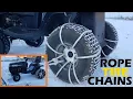 Snow Chains - Rope Tire Chains for Snow Plow Riding Mower