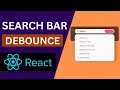 React JS Search Bar Using Debounce Debounce Search Bar Implementation Part-2
