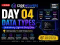 MERN Job Ready Program Day 04 JavaScript Data Types Primitive vs Non-Primitive CodeWeavers