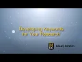 Developing Keywords for Your Research