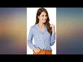 Allegra K Women s Heart Polka Dots Button Up Notched Lapel V Neck Shirt Tops review