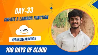 Day 33 How To Create a Lambda Function In AWS 100 Days Of Cloud Kode kloud