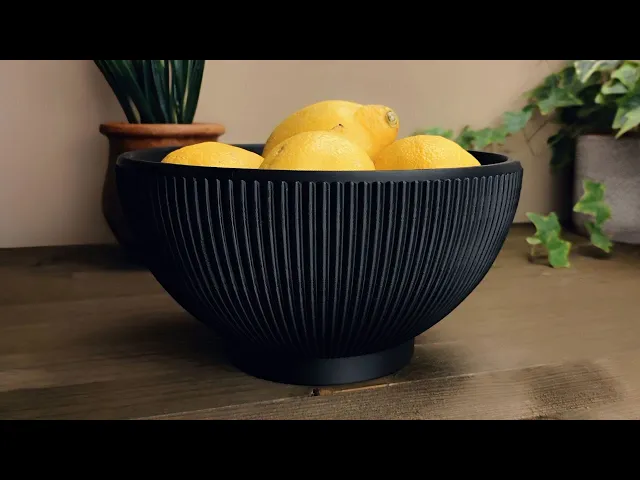 Ribbed Designer Bowl "Lemony Beauty" video thumbnail