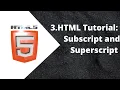 HTML Tutorial Subscript and Superscript Web Development Tutorials