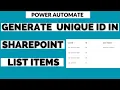 How to Create Unique ID for SharePoint List Records Using Power Automate - Automatic ID Generator