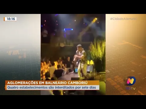 Fim de semana é marcado por aglomerações em Balneário Camboriú