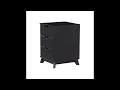 Portix Black 3 Drawer Nightstand Set of 2 - 360 23R6008BLKNS3