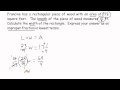 Setting Up An Algebraic Equation To Find Unknown Rectangle Width