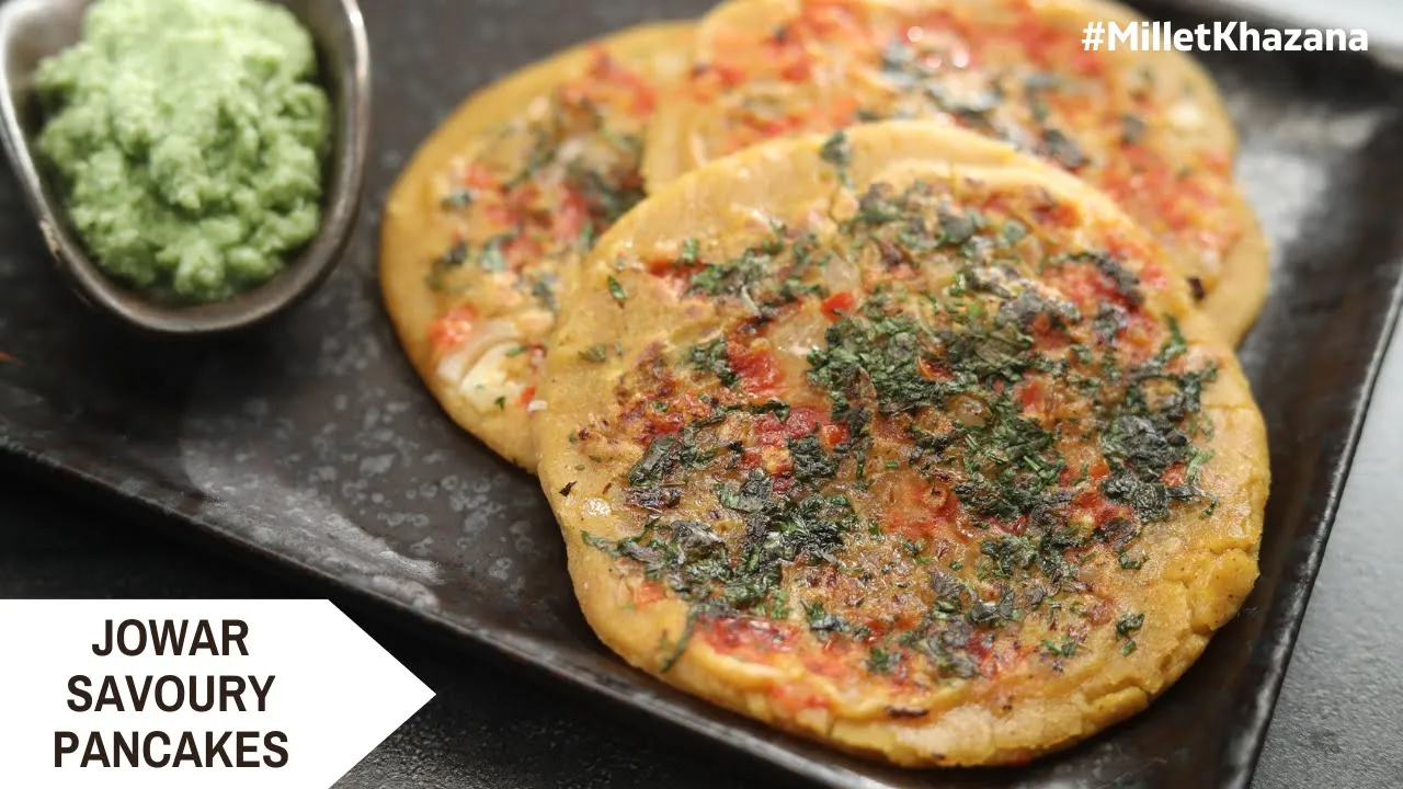 Jowar Savoury Pancakes        #MIlletKhazana   Sanjeev Kapoor Khazana