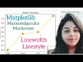 matplotlib markers matplolib markersize linestyle linewidth markeredgecolor MacsoftTwo