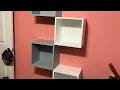 IKEA EKET wall mounting shelves alternating pattern