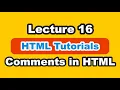 HTML Comments In Hindi Comment Line In HTML Add Comment In HTML Part 16
