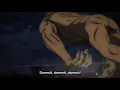 Eren using the Jaw Titan as a Nutcracker to eat the Warhammer Titan
