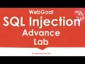 SQL Injection Advance Lab WebGoat