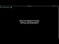 How to Create and Load Virtual Environment in Python Ubuntu