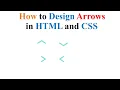 Design Arrows in CSS Arrows in CSS CSS icon Arrow icon with Pure CSS CSS Arrow CSS