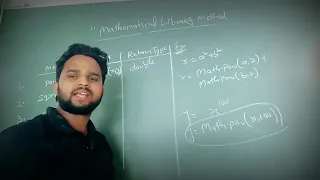 Mathematical Library Method in Java Programming Pow sqrt cbrt abs SYNTAX By Amit Sir