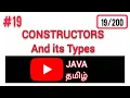Constructors in JAVA constructors Types of Constructors in Java Constructor Overloading
