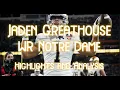 Jaden Greathouse WR Notre Dame 2026 NFL Draft Prospect Review