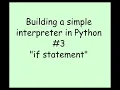 Writing an interpreter in python If statement