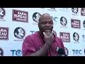 FSU Football Ron Dugans on WR room including Johnny Wilson Keon Coleman and Destyn Hill