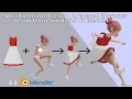 Blender for Newbies Learn to Attach Dresses with Cloth Simulation to Animated Characters
