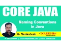 Naming Conventions in Java Core Java Tutorial Mr Venkatesh