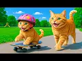 Download Lagu Mama Cat Trims Fur on the Farm and Makes Tiger Hat For Kittens At Home🐾🎩🐯