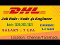 DHL Off Campus Hiring Freshers for the Role of Software Engineer Node js Developer