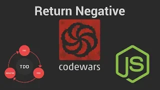 Codewars Return Negative 8 kyu TDD in JavaScript