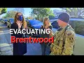 FIRE ESCORT National Guard - BRENTWOOD Neighborhood EVACUATED