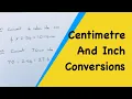 How To Convert Between Inches And Centimetres Using 1 inch 2 54cm metric imperial conversions