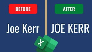 How to Convert Text to Upper Case in Excel