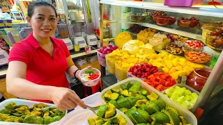 $1 Street Food Challenge! From Fresh Fruit Dessert to Spicy Maju Kralok
