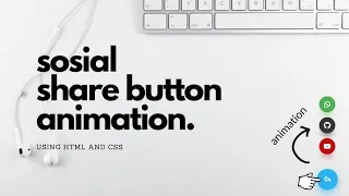 How To Create Social Media Share Button Using HTML And CSS Floating Button Smooth Animation