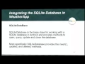 003 Offline Data Storage Using the SQLite Database