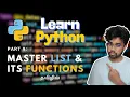 Master List its Functions in Python Python Part 9 Feat GreensTechnolgies
