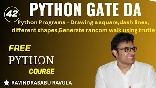 Python Programs - Drawing a square Dash lines Different shapes Generate random walk using Turtle RBR