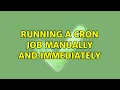 Running a cron job manually and immediately 14 Solutions