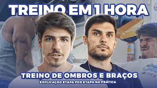 Treino em 1 HORA para Naturais🌱 - OMBROS e BRAÇOS na prática! 🔥