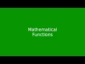 Chapter 4 Mathematical functions in Java