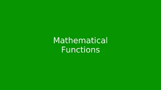 Chapter 4 Mathematical functions in Java