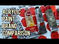 Acrylic Paint Brand Comparison of Golden Utrecht Winsor and Newton Blick Artists Liquitex