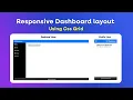 Responsive Dashboard Layout with CSS Grid Property