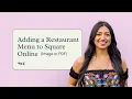 Adding a Restaurant Image or PDF Menu to Square Online